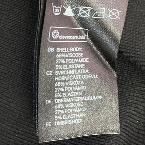 H&M Knit Colorblock Bodycon Sheath Dress Black Gray Medium - Picture 11 of 14